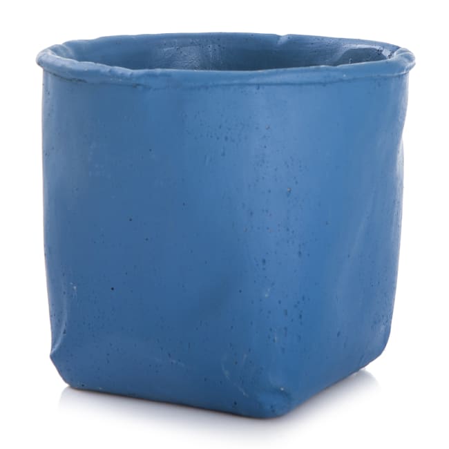 Urtepotte sement blå H:12,5 cm