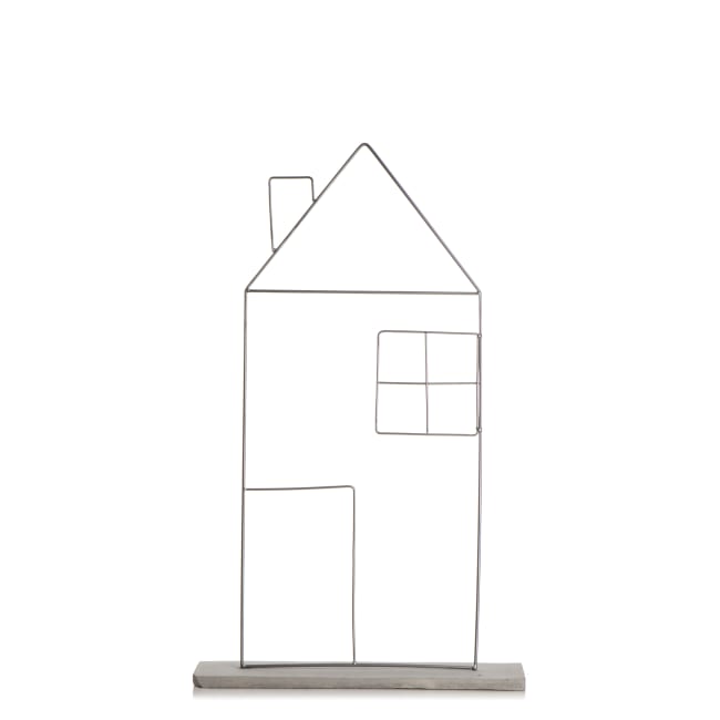 Hus metall m/sement fot H:65 L:40 cm