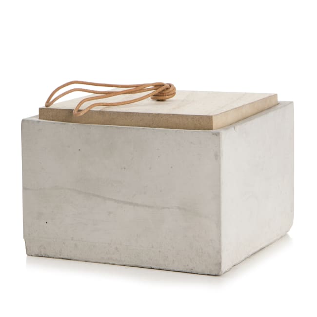 Krukke sement m/trelokk H:10 cm