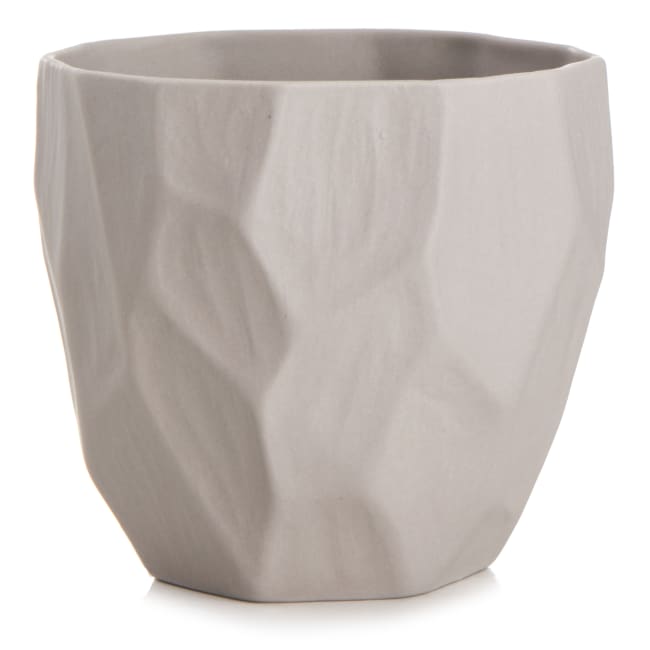 Telysglass retro grå H:7 cm