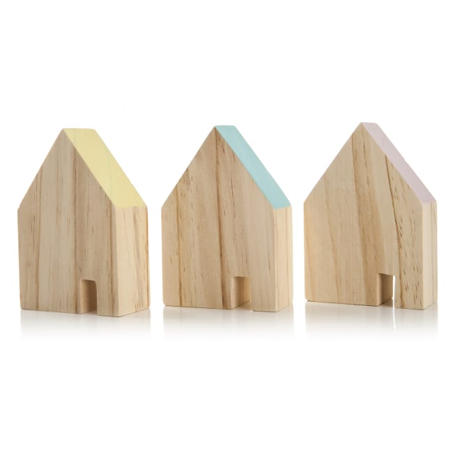 Hus 3 ass i tre H:10 cm