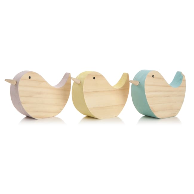 Fugl 3 ass i tre H:7 cm