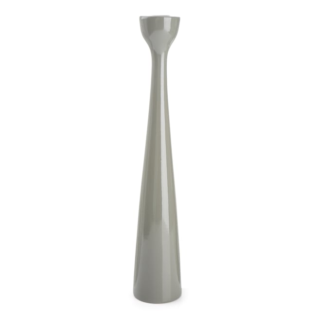 Lysestake poly grå H:36 cm