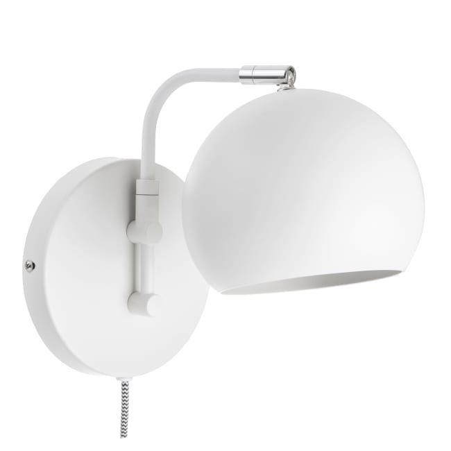 Vegglampe hvit Ø:14 cm