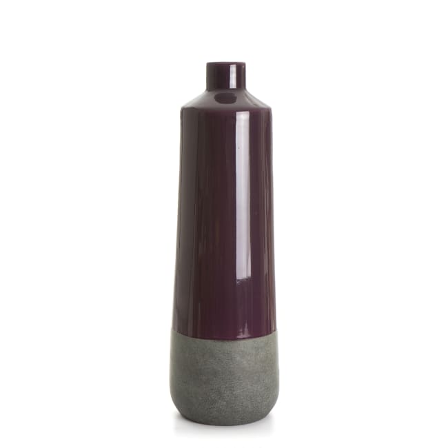 Vase i stengods plomme H:55 cm