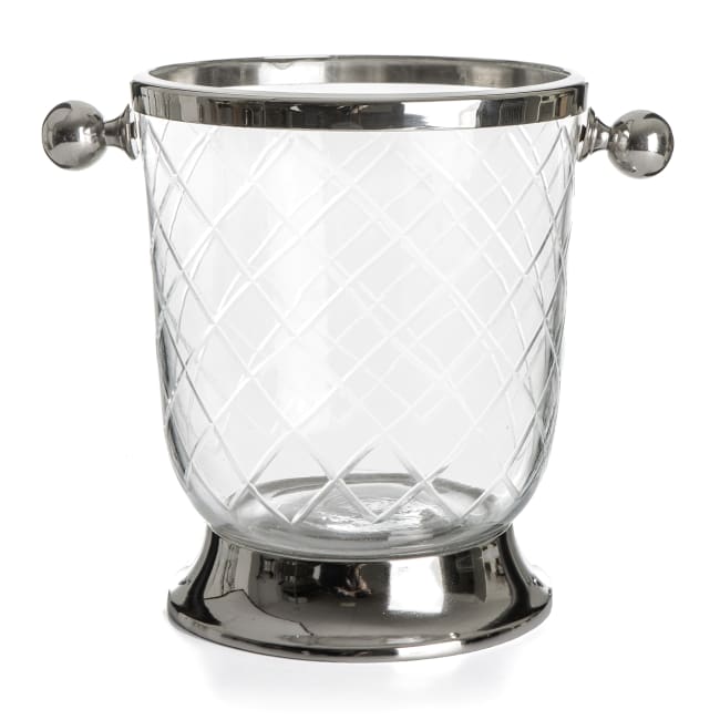 Isbøtte slipt glass H:26 cm