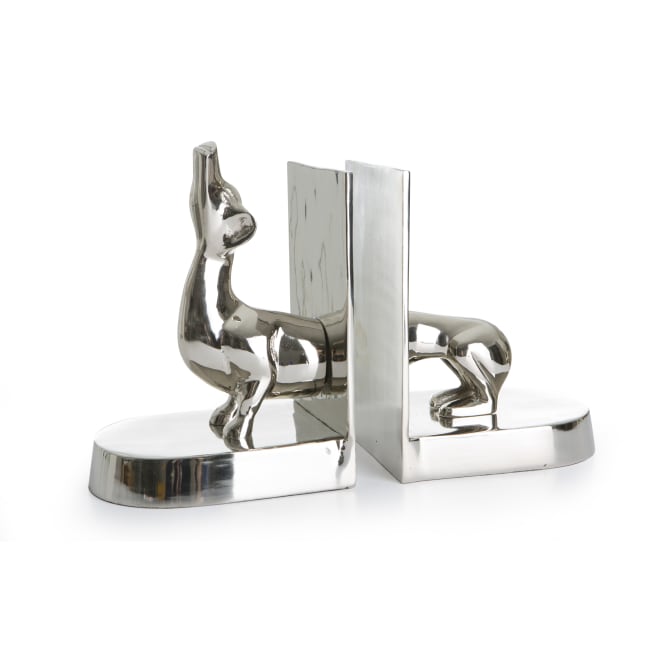 Bokstøtte aluminium "hund"