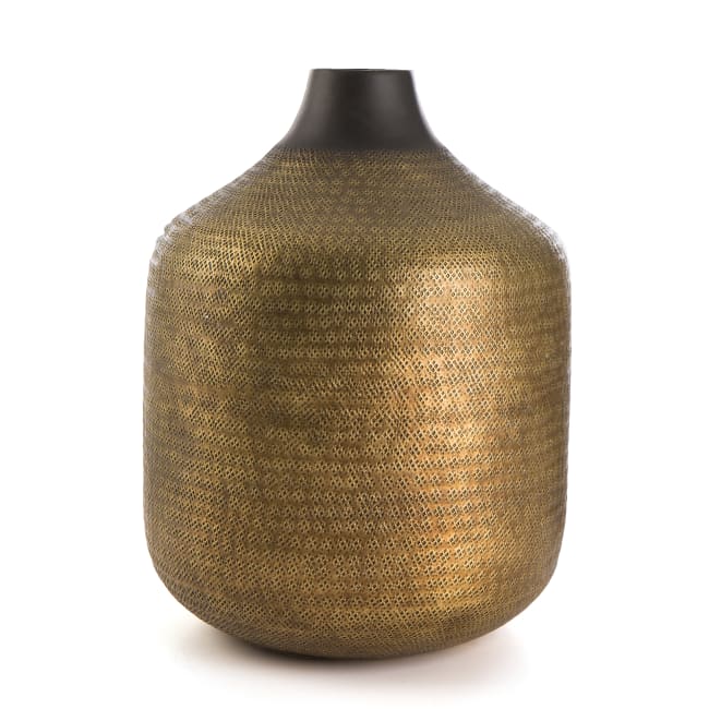 Vase Global antikk finish gull/sort 31 cm