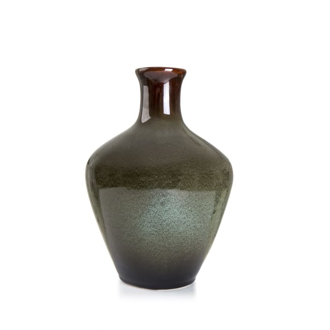 Vase Josefine grønn/brun  H:32 B:22 D:22 Madame