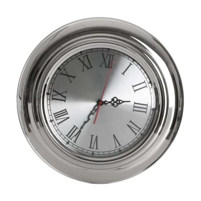 Veggklokke Royal sølvfarget  H:6,5 B:43,5 D:43,5 Madame