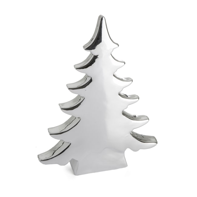 Juletre porselen sølv H:25 cm