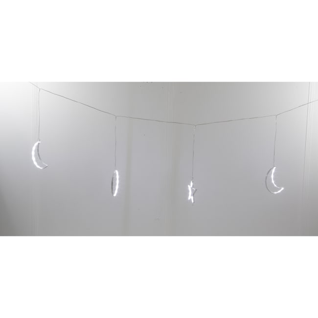 Vindusheng 6 stk i lenke 90 LED lys