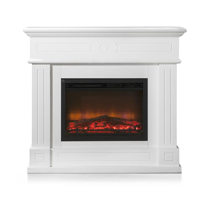 Peisovn 2000w hvit ramme sort innsats med LED lys