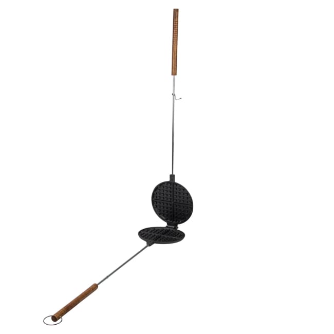 Vaffeljern for bålpanne sort 82x17,2x5,3cm