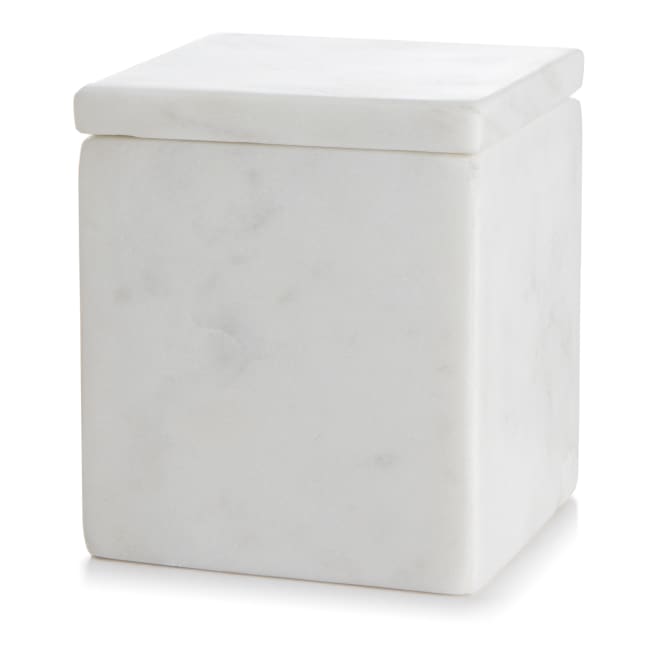 Krukke m/lokk marmor