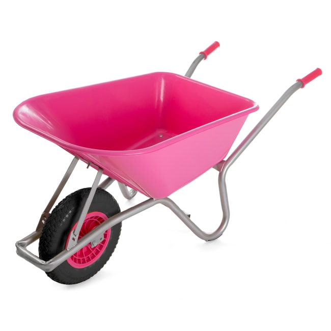 Trillebår 85 liter rosa 145x58x60