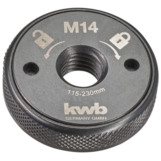 Låsemutter til vinkelsliper, hurtig 115-230 mm Kwb