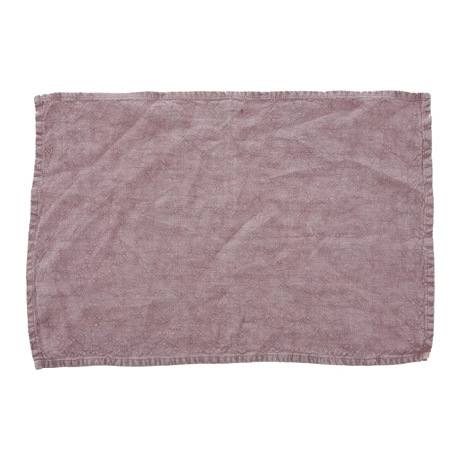 Spisebrikke Lotte rosa steinvasket lin 35x50 cm