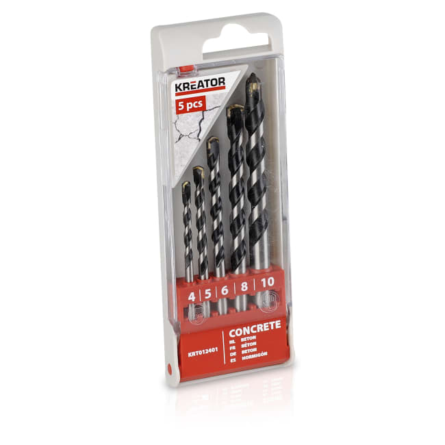 Bor sett 5 pk mur 4-5-6-8-10mm