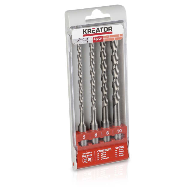 Bor sds+ sett 4 pk stein og mur 5-6-8-10 x 160mm