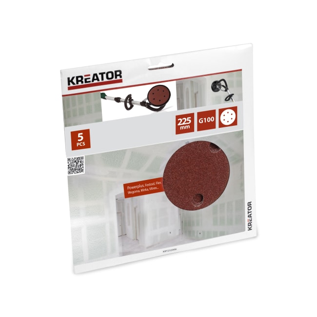 Pussepapir 5 pk K100 eksentersliper Ø: 225 mm