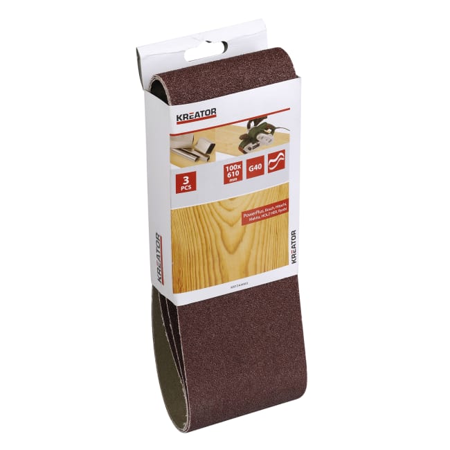 Pussepapir 3 pk K40 båndsliper XQ 100 x 610 mm