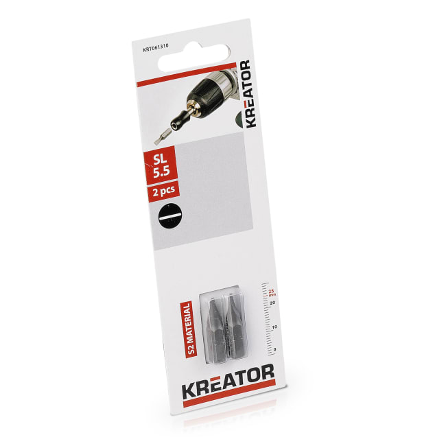 Bits 2 pk rett 5.5 x 0.8 25 mm Kreator