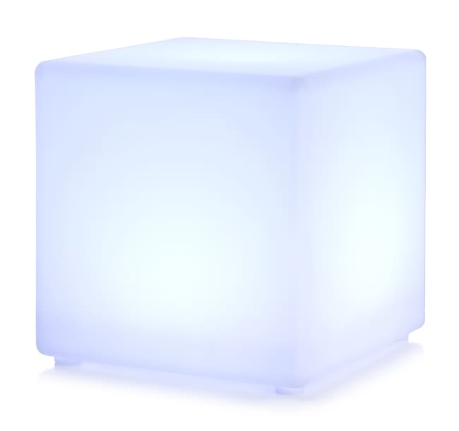 Dekorkube m/LED lys 40x40x40 cm