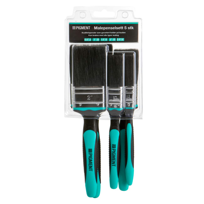 Malepensel sett 5 deler Pigment