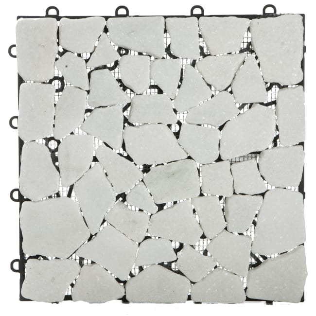 Hageflis hvit marmor 30x30 cm