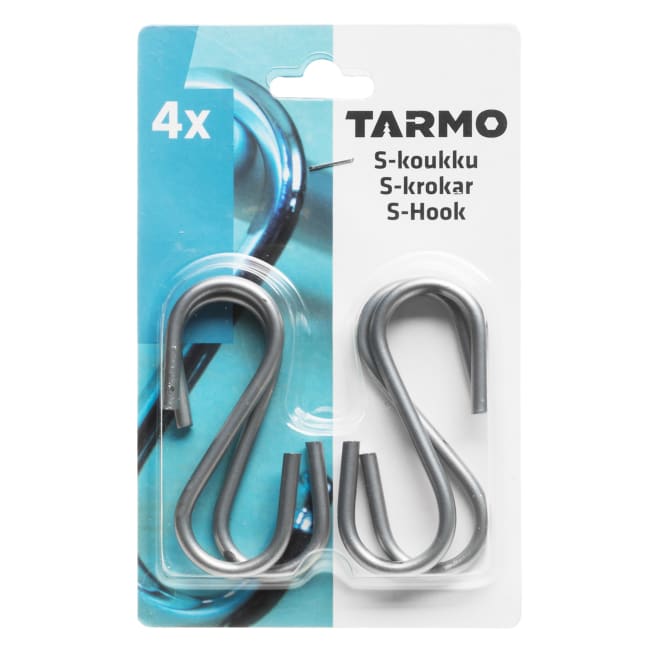 Krok s-modell stål 4 stk sølvfarget