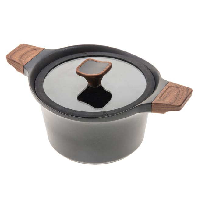 Gryte med trehåndtak 3l sort 20cm