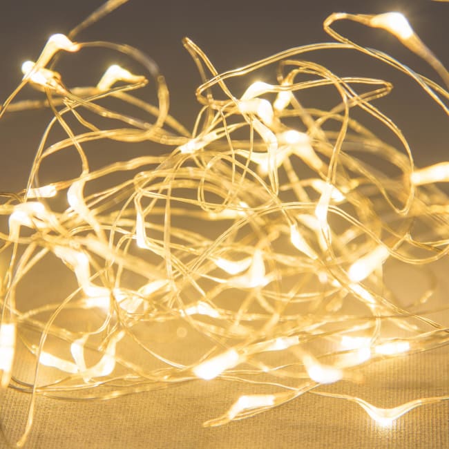 Minilys 60 LED pærer for utendørsbruk 3xAA batteri(ikke inkl)