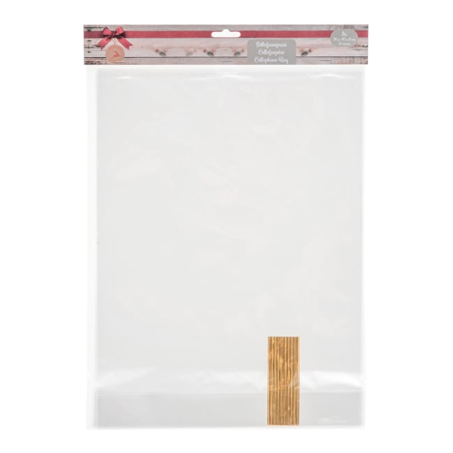 Gavepose cellofan klar 8pk 30x40cm
