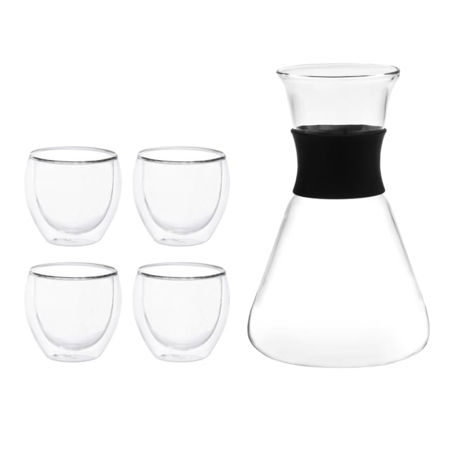 Glass 4 stk med karaffel 100ml gavepakke