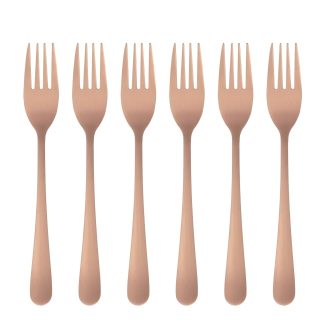 Kakegaffel 6 pk roségull