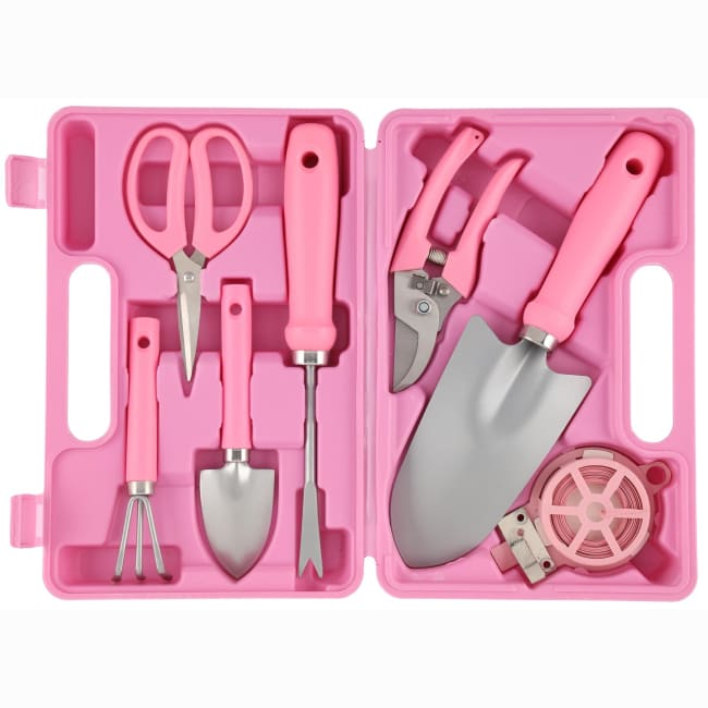 Hageredskap 7 deler rosa