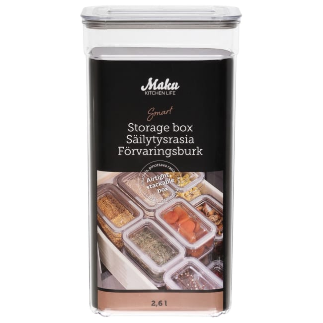 Oppbevaringsboks med lokk 2,6L Maku