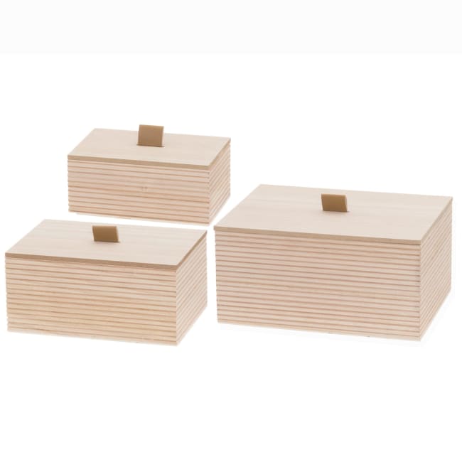 Boks lav med lokk s/3