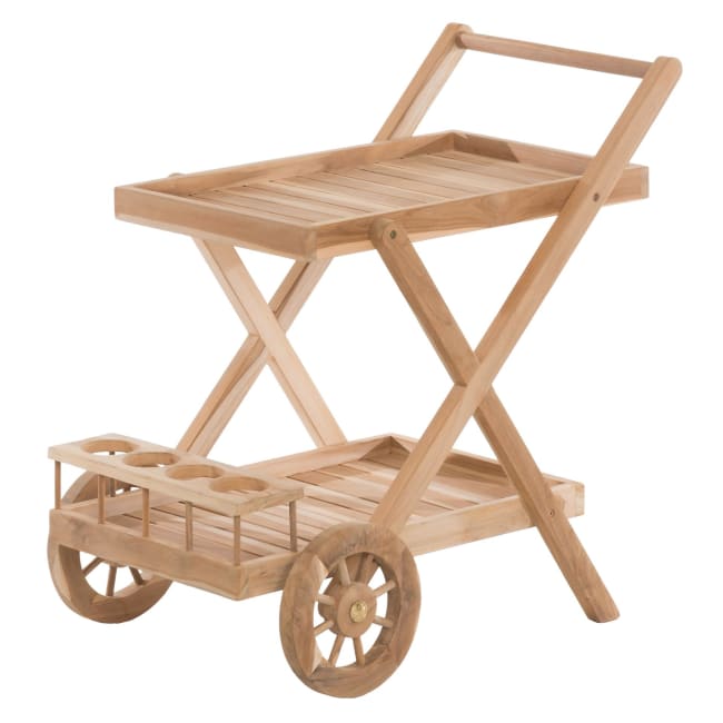 Serveringstralle teak natur 85x85x55cm