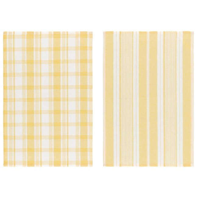 Kjøkkenhåndkle 2-pk gul 40x60