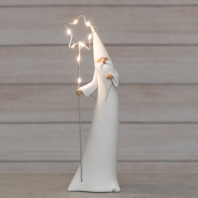 Nisse med LED stjerne 37,5cm