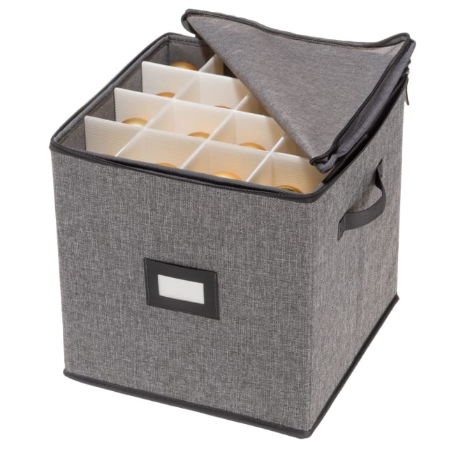 Oppbevaringsbag til juletrepynt grå