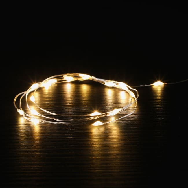 Minilys 20 LED pærer 1m for 2xAA batteri(ikke inkl)