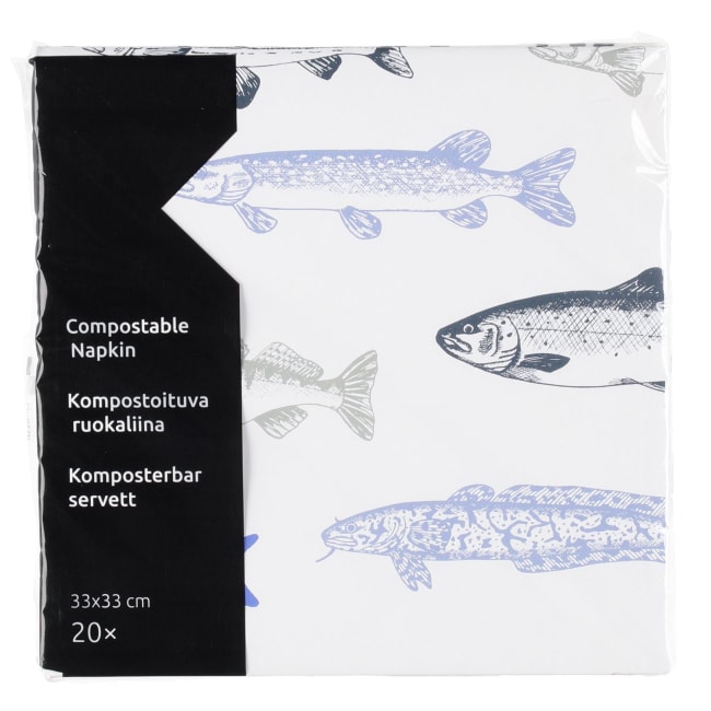 Serviett "fisk" Ahti 20pk 33x33 cm