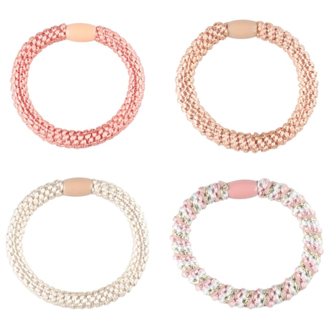 Hårstrikk 4 stk roségull