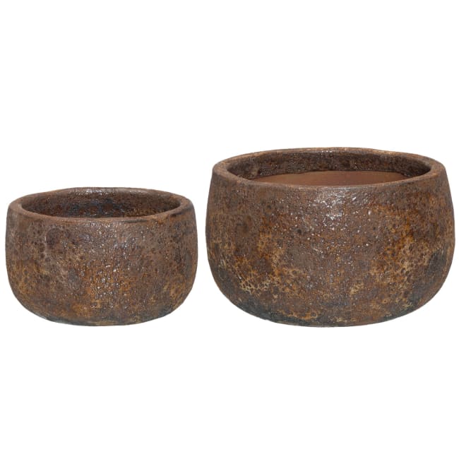 Potte Vulcano 2 stk mørkebrun