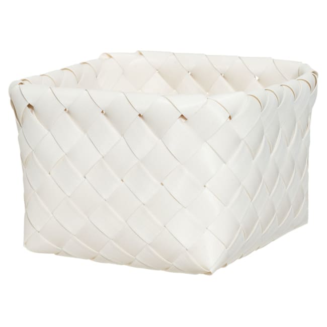 Oppbevaringskurv Flettet hvit