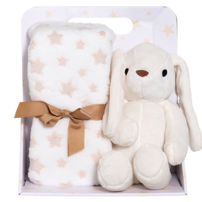 Pledd med kosekanin Hvit