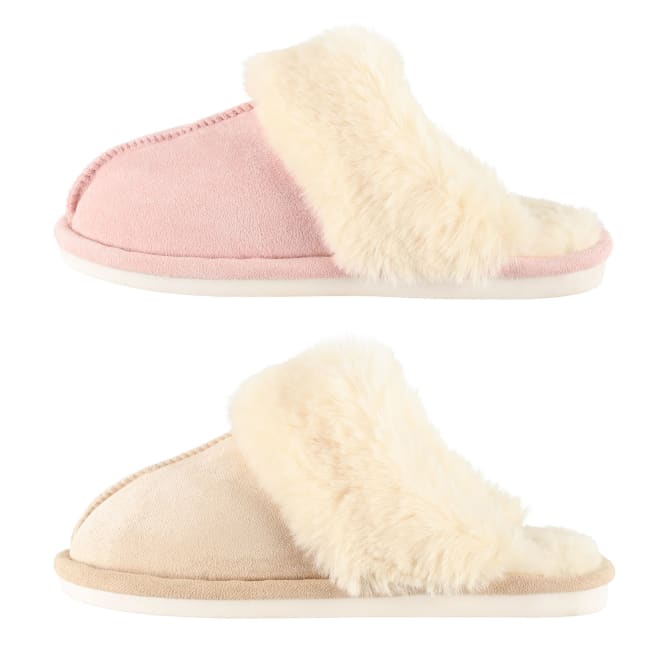 Tøfler med pelskant ass 36/37-40/41